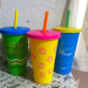Neon cups set of 3